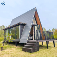 Maison préfabriquée à toit en A, maison modulaire, cabane triangulaire, maison conteneur, maisons préfabriquées pour projets hôteliers