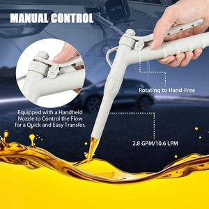 Bomba de Transferencia de Combustible Manual Eficiente con Batería, Confiable y Rápida, Adaptable, Hecha de Plástico Resistente con Acceso USB - Product Image 5
