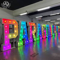 Lettres lumineuses LED RGB personnalisées de 4 pieds avec ampoules pour enseignes de magasins commerciaux