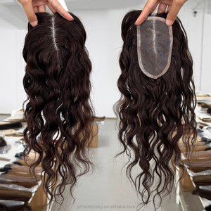 Dropshipping en gros : Toppers en cheveux humains Remy russes avec base mono pour femmes, Toppers en cheveux humains vierges mono pour femmes - Product Image 1