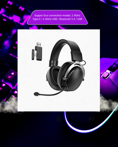 Auriculares Bluetooth para Juegos de 2.4GHz, Compatibles con Tipo-C, Bluetooth 5.4, USB, Latencia Ultrabaja para Satisfacer las Necesidades de Juego - Product Image 6