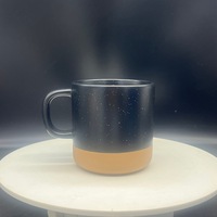 Mug à café en céramique à blocs de couleur mat et brillant, avec logo personnalisé, en porcelaine, pour la maison, le bureau ou comme cadeau