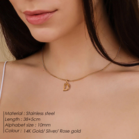 Collier EManco avec chaîne câble et pendentif lettre C rayonnante, plaqué or, tendance, pour usage quotidien et soirées, fournitures de fabrication de bijoux
