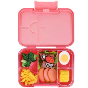 Aohea Kids Lunch Box Bento Box with Water Bottle Children Plastic