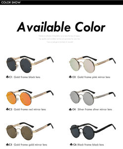 Bán buôn Vòng steampunk Sunglasses For Men Retro <span class=keywords><strong>Vintage</strong></span> Kim loại Punk Clip-on Sun <span class=keywords><strong>Glasses</strong></span> với UV400 ống kính - Product Image 3