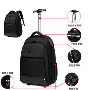 Oxford Trolley Backpack Zipper Roller Casual Business Roller Travel Gym Bag Vintage Style Organizer Spinner <b>Suitcase</b> Luggage - Product Image 6