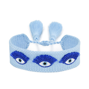 Bracelet à breloques de bohème américain européen fait à la main diamant taille Asscher créatif oeil du diable gland brodé forme papillon - Product Image 5