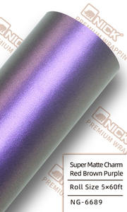 Film vinyle adhésif super mat chromé métallisé pour voiture, sans bulles d'air, prix d'usine NICK, 1,52 x 18 m - Product Image 4