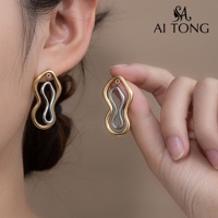 Boucles d'oreilles clous personnalisées en forme d'étoile de mer et de coquillage, en or et argent bimétallique, avec perles, pour l'été, la plage, les vacances, les cadeaux et le quotidien - Vente en gros