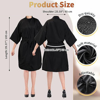 Kimono de Barbier Confortable et Imperméable en Gros, Personnalisable avec Logo Brodé ou Imprimé, Robe de Coiffure et de Spa pour Salon de Coiffure