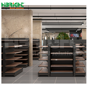 Australia Custom Supermarket Equipment Modern Single-Sided 3D Store Design Gondola Shelf Checkout Cash <strong>Counter</strong> Refrigeration - Product Image 2