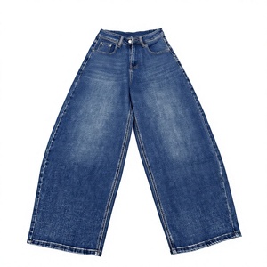 Jean en denim taille haute coupe droite <span class=keywords><strong>d</strong></span>écontracté style Y2K américain pour femme – Idéal été - Product Image 3