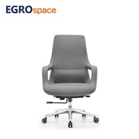 EGROspace Chaise de bureau ergonomique exécutive pivotante et inclinable en cuir, mobilier moderne pour réunions