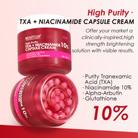 [Nouveau] Crème en capsules de niacinamide à étiquette privée, crème éclaircissante pour le visage, éliminateur de taches brunes, correcteur, crème blanchissante pour le visage