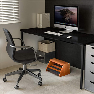 Doble de madera pie resto bajo escritorio reposapiés con superficie antideslizante pie taburete - Product Image 6