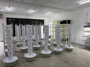 Horticultural 9 Layers Soilless Culture Flower Lettuce Growing Vertical Petal Hydroponic Towers With Led Grow <b>Light</b> - Product Image 3