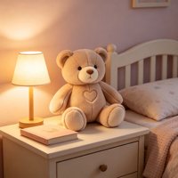 Peluche Ours Lumineuse Écologique Sans Fluorescence Nocive Lavable en Machine pour Magasin de Maternité et Coffrets Cadeaux de Fêtes