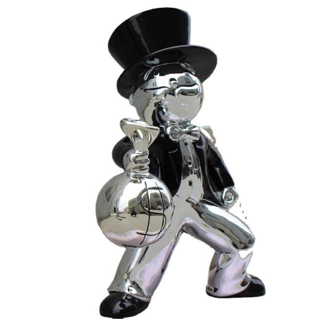 Custom Large Cartoon Resin Statue Fiberglass Figure Sculpture for Indoor Decoration
