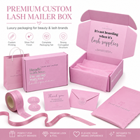 Boîtes d'expédition en carton ondulé rose argenté personnalisées pour emballages de cosmétiques, de rouges à lèvres, avec logo