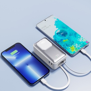 WT-019S Power Bank 3-in-1 per Ricarica Multi-Dispositivo con Cavi Integrati e Caricatore Wireless Pieghevole - Product Image 2