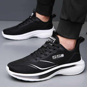 Zapatillas de correr de malla para hombre, ligeras, transpirables, con suela acolchada, zapatillas deportivas para primavera, verano y otoño, talla 7 a 13 - Product Image 1