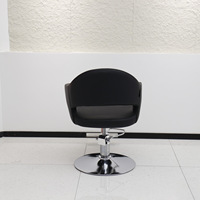 Nouveau fauteuil de barbier vintage en cuir avec accoudoirs pivotants et réglables pour salon de coiffure, zone de permanente et de coloration