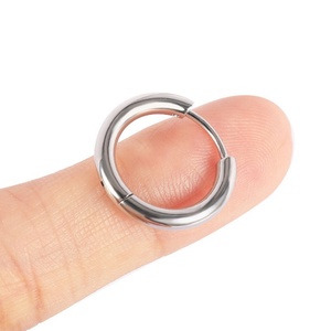 Aros de Acero Inoxidable 316L, Hipoalergénicos, Resistentes al Agua y al Deslustre, Chapados en Oro, 4 Colores, Unisex, para Regalo - Product Image 4