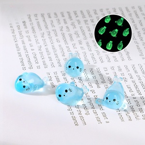 Pendentif porte-clés en résine animaux marins, haute luminosité, transparent, pour accessoires capillaires pour enfants, articles décoratifs de bureau DIY, qualité usine - Product Image 1