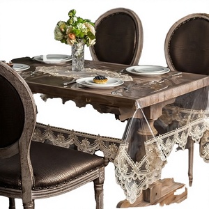 Liangshi JACQUARD 2025 Woven PVC Solid Modern <b>Square</b> Embroidered Customized Hotel Use <b>Tablecloth</b> Waterproof Oil-proof Wash-free - Product Image 3