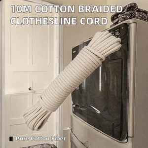 <span class=keywords><strong>Cuerda</strong></span> de Macramé Personalizada de 10 m, 5,5 mm, <span class=keywords><strong>Cuerda</strong></span> Trenzada de Algodón Natural, Cuerdas para Tender Ropa, <span class=keywords><strong>Cuerda</strong></span> para Colgar Manualidades - Product Image 2