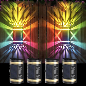 Lampe solaire LED extérieure à éclairage haut et bas, grande taille, étanche IP65, pour décoration de jardin, cour, rue, mur, RGB - Product Image 2