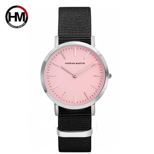 Reloj de Mujer Hannah Martin CF36 HM, Reloj de Cuarzo de la Marca HM, Esfera Rosa, Escala Casual, Relojes Sencillos de Color Puro, Correa de Cuero de Moda - Product Image 3
