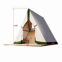 A-Rahmen Dreieckiges Glamping-Zelt Zweistöckige Loft-Villa Wasserdichtes Winddichtes Outdoor-Resort Ferienhaus Campinghaus