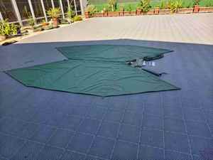 เต็นท์ผ้าใบสีเขียวมะกอกสำหรับงานหนัก ทนทาน สำหรับสองคน แบบครึ่งเต็นท์ทหาร มีขาย - Product Image 2