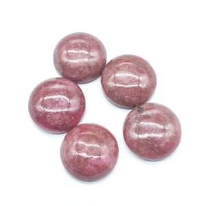 Rodonita cabujón de corte redondo de 13mm para ajuste de joyería - Product Image 3