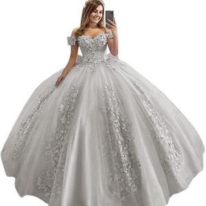 Vestidos de Quinceañera Rosa Estilo Princesa con Hombros Descubiertos, Vestidos de 15 Años Vintage con Apliques de Encaje, Personalizados para <span class=keywords><strong>Fiesta</strong></span> de Cumpleaños - Product Image 4