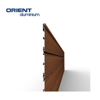 Profilé en aluminium à grain de bois 6063 T5, extrusion de profilé en aluminium 40x40 100x100