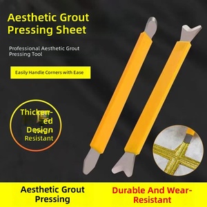 Kit d'outils de finition pour joints de carrelage : Lisseur de joints et grattoir d'angle en acier inoxydable pour carrelage - Product Image 2