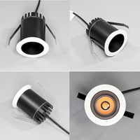 Mini spot encastré au plafond COB Ra90 anti-éblouissement, faisceau étroit, sans cadre, en aluminium, spot LED pour la maison, le bureau