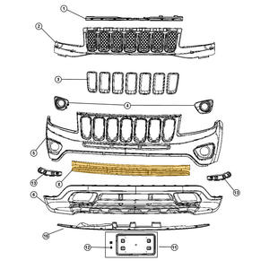 Refuerzo de parachoques delantero Jeep 68109874AA con acolchado de espuma para Compass 2011 2012 - Product Image 4