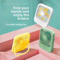 Nouveau ventilateur de bureau portable en plastique, trois vitesses, recharge USB, idéal pour étudiants, bureau, cadeau