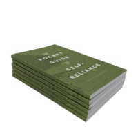 Guide de poche à couverture souple personnalisée et brochure avec reliure cousue imprimée sur papier d'art