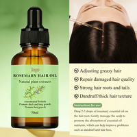 Serum Perawatan Rambut & Kulit Kepala dengan Minyak Esensial Rosemary Organik, Melembapkan Kulit Kepala, Bebas Kekejaman Hewan, untuk Semua Jenis Rambut
