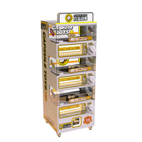 Machine à capsules Gacha personnalisable en acrylique et bois à quatre niveaux pour affichage de posters, vente directe usine, pour jeux Gacha et jouets en capsule