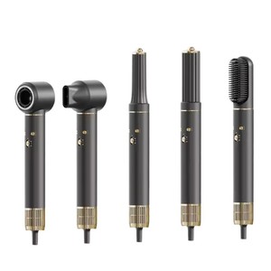 5 In 1 Hot Air Comb Hair Dryer Straightener Curler Ionic Brushless Motor Wired Multi Styler For Multiple Hair Types - Product Image 1