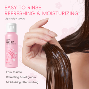LAIKOU JAPAN SAKURA HAIR CONDITIONER 50ML ครีมบำรุงผมสูตรไลท์เทนนิ่งครีมนวดผมแบบไม่ต้องล้างออกสำหรับผมแห้งหยิก ซ่อมแซมผมให้เรียบลื่นเงางาม - Product Image 6