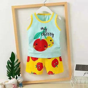 Nuevo Conjunto de Chaleco de Verano de Algodón Tejido para Niñas, Chaleco y Pantalones Cortos, 0-7 Años, Niños, Sin Mangas, Bebé - Product Image 2