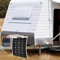 Panneau solaire monocristallin semi-flexible TUNTO 24V 20W 100W, modèle 540*280, cellules 125mmx125mm, efficacité >21,5%, 440*280mm 12V