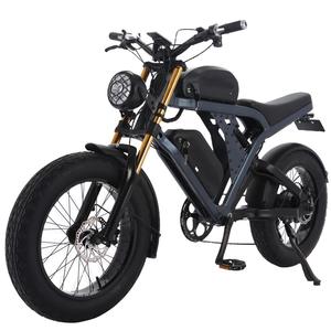 New Wholesale US Stock Power Motor <b>Bike</b> Dual Battery Beach Fast Fat E-<b>bike</b> E Motorcycle 20" Lithium 48V DM1 750w High Speed <b>Moto</b> - Product Image 2