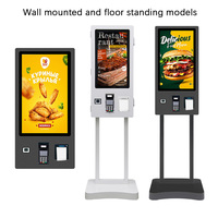 Kiosco con Pantalla Táctil de 24 y 32 Pulgadas con Impresora POS y Escáner para Pedidos y Pagos en Restaurantes de Comida Rápida